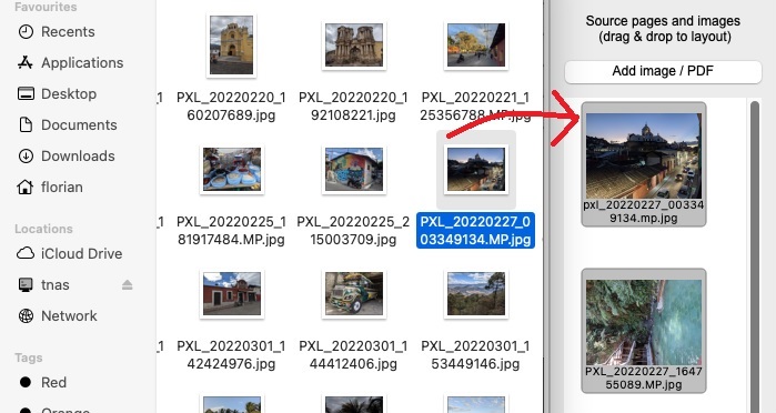 Screenshot Drag and Drop